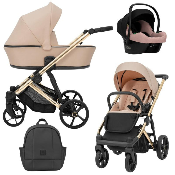 Poussette Trio Arizo + Nacelle + Cosmo i-Size - Rose - Mode Bébé Claye
