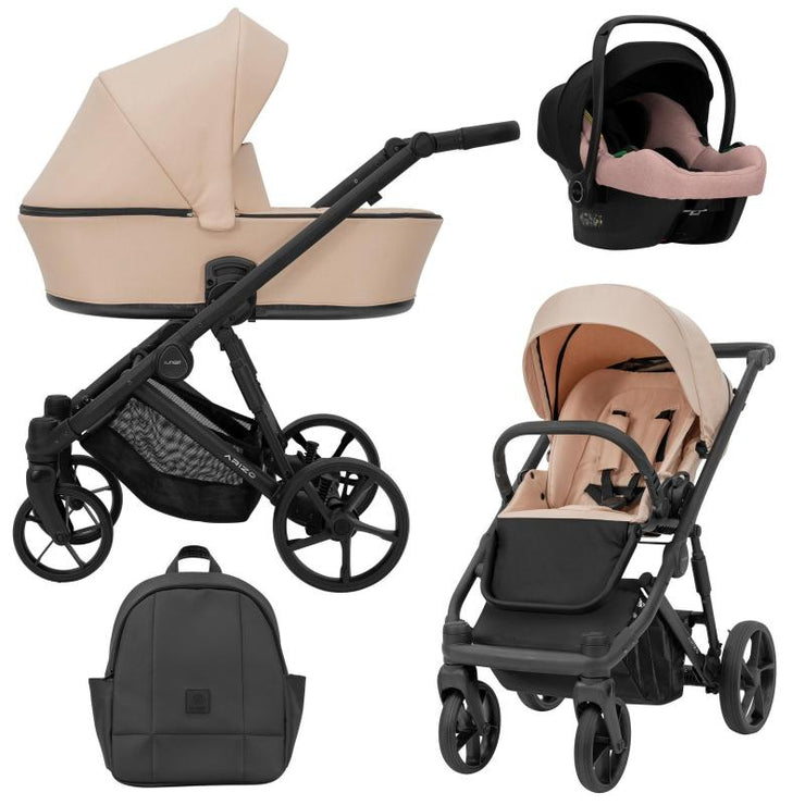 Poussette Trio Arizo + Nacelle + Cosmo i-Size - Rose - Mode Bébé Claye