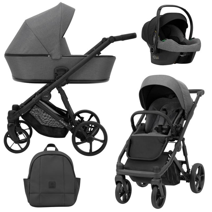 Poussette Trio Arizo + Nacelle + Cosmo i-Size - Graphite - Mode Bébé Claye