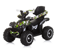 Voiture porteur pousseur avec poignée et auvent "ATV" Vert