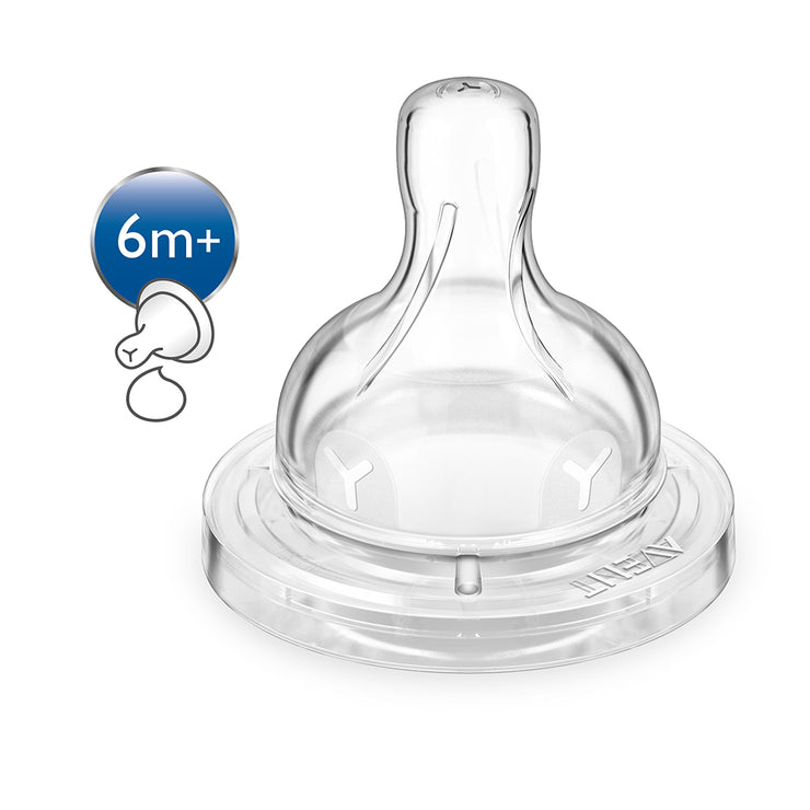 AVENT Lot de 2 Tétines 6m+ Classic+ - Mode Bébé Claye