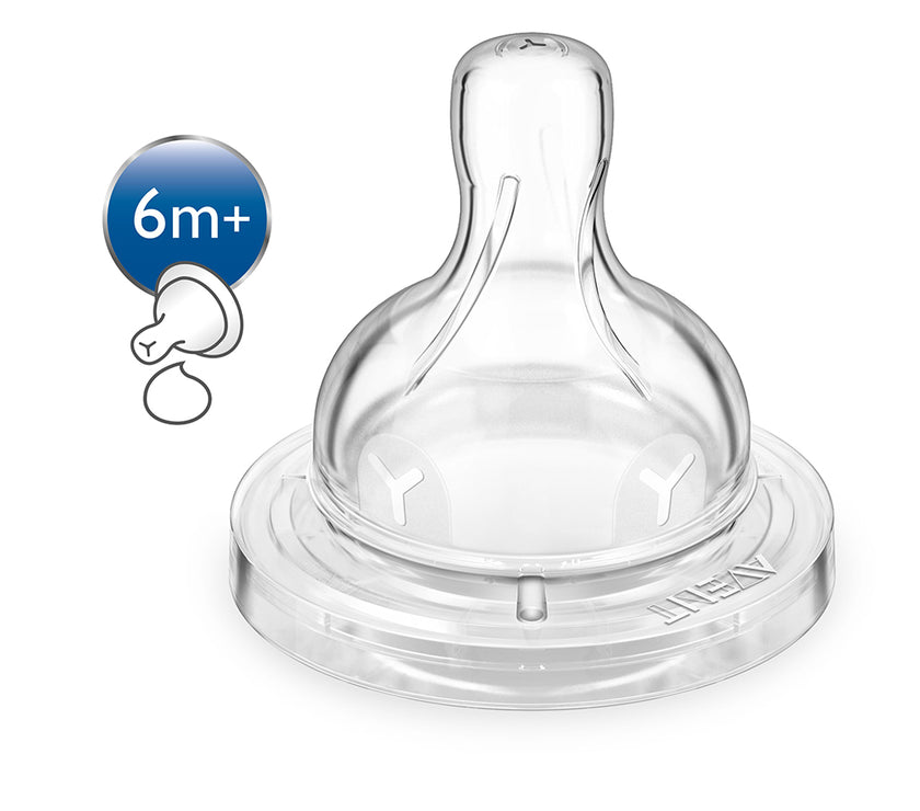 AVENT Lot de 2 Tétines 6m+ Classic+ - Mode Bébé Claye