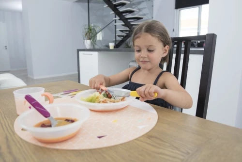 Babymoov Set de table Silicone Pêche - Mode Bébé Claye