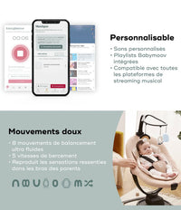 Balancelle électrique connectée Swoon Evolution Connect mocca - Mode Bébé Claye