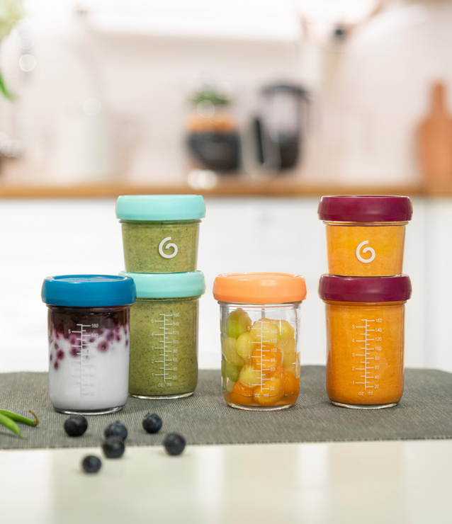 Lot de 8 Babybols en verre + Livret Recettes Bio - Mode Bébé Claye