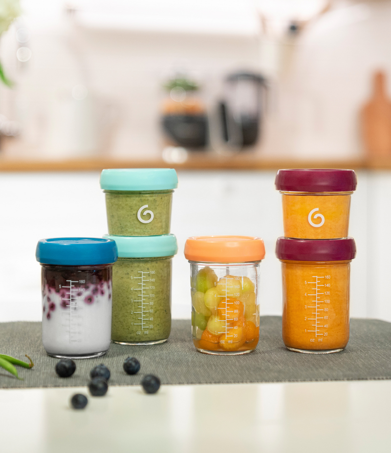 Lot de 8 Babybols en verre + Livret Recettes Bio - Mode Bébé Claye