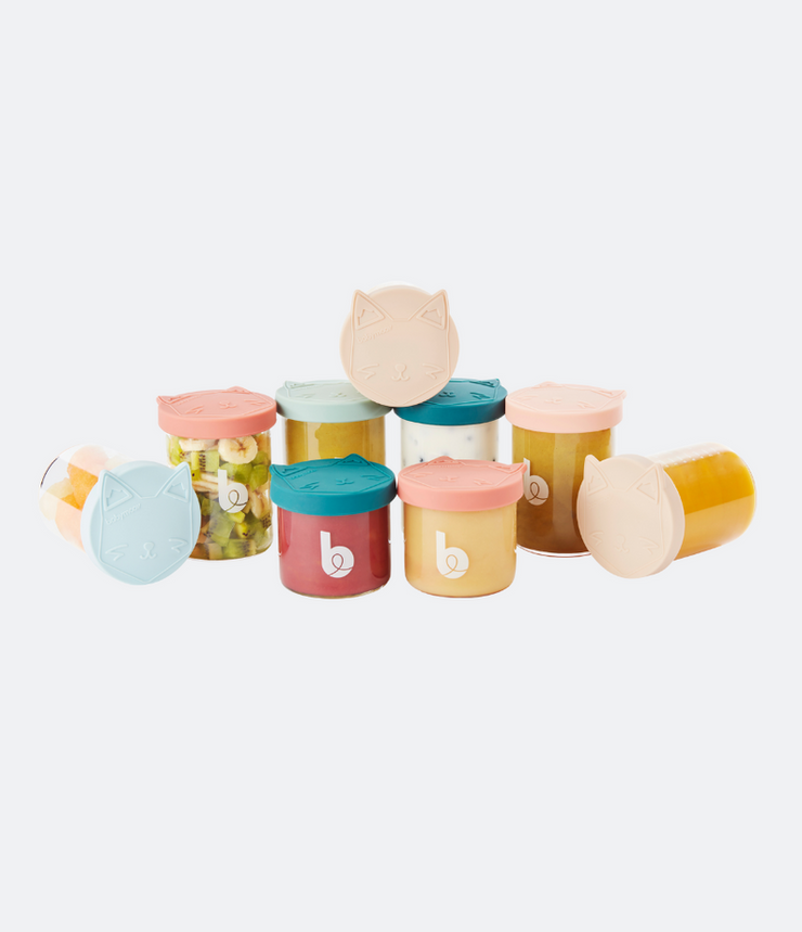 Pots conservation en verre ISY BOWLS 6x250 + 3x120 ml - Mode Bébé Claye
