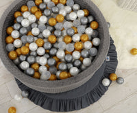 Piscine sèche minky avec boules 300 pcs - gris clair