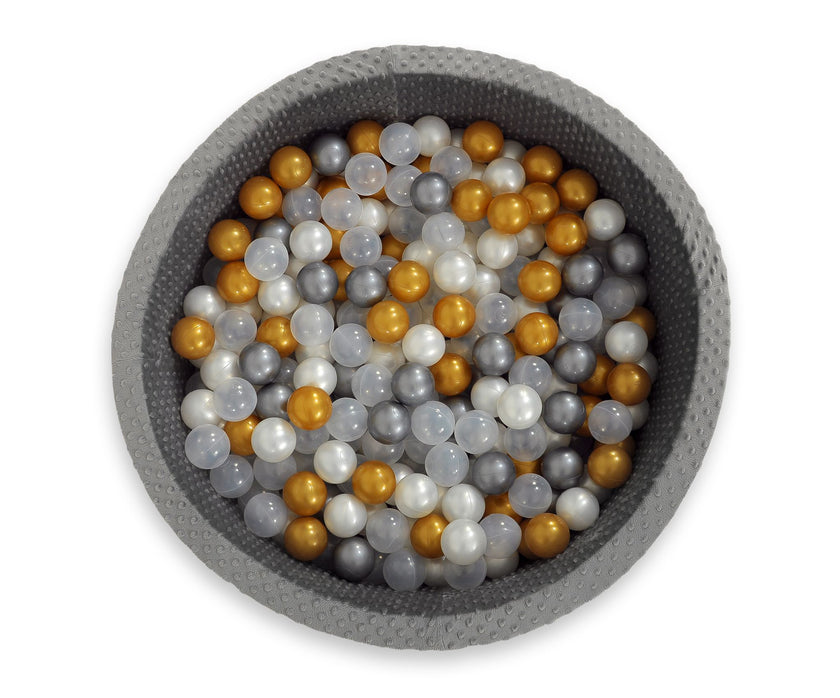 Piscine sèche minky avec boules 300 pcs - gris clair