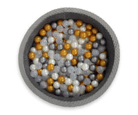 Piscine sèche minky avec boules 300 pcs - gris clair