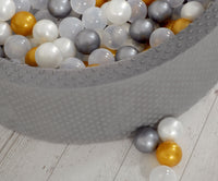 Piscine sèche minky avec boules 300 pcs - gris clair
