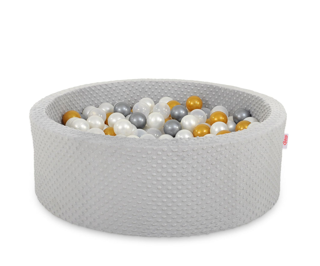 Piscine sèche minky avec boules 300 pcs - gris clair
