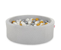 Piscine sèche minky avec boules 300 pcs - gris clair