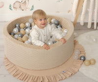 Piscine sèche minky avec boules 300 pcs - gris clair