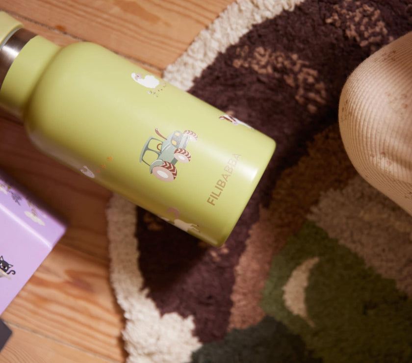 Gourde en acier inoxydable – A la ferme par Filibabba A table ! - Mode Bébé Claye