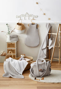 Sac à langer en coton gaufré nuage - Mode Bébé Claye