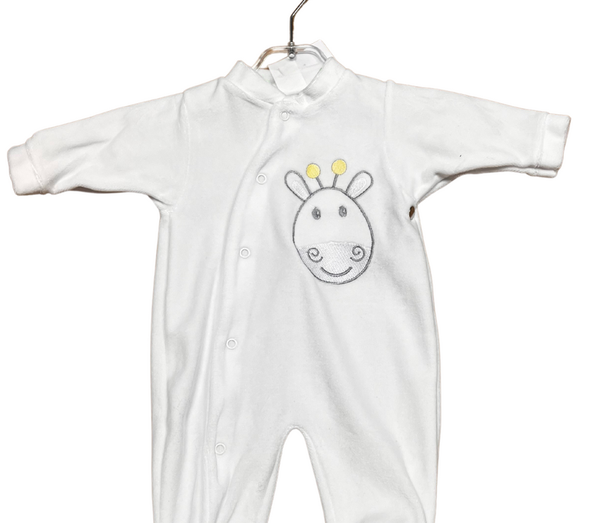 Pyjama dors-bien en velours bébé - Girafe
