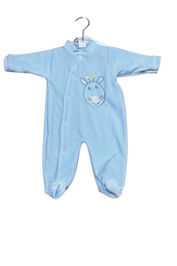 Pyjama dors-bien en velours bébé - Girafe