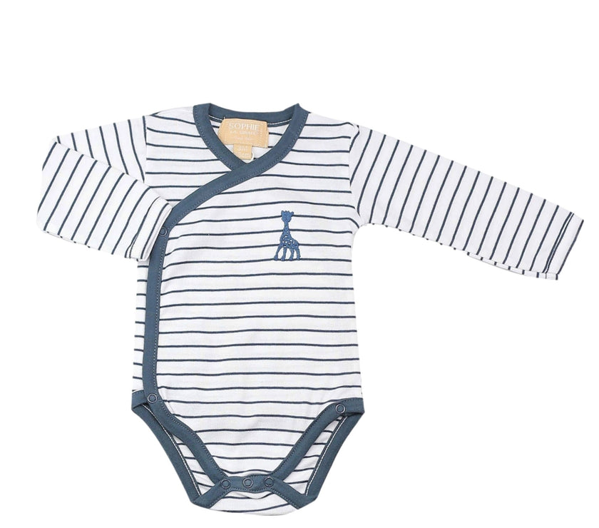 Body Sophie la girafe manches longues - Marinière 1 mois