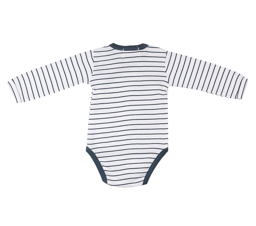 Body Sophie la girafe manches longues - Marinière 1 mois