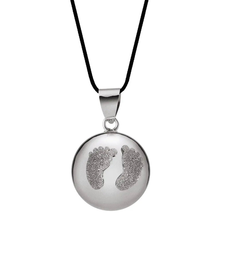 BABYFEET BLACK / RHODIUM PREGNANCY BALL