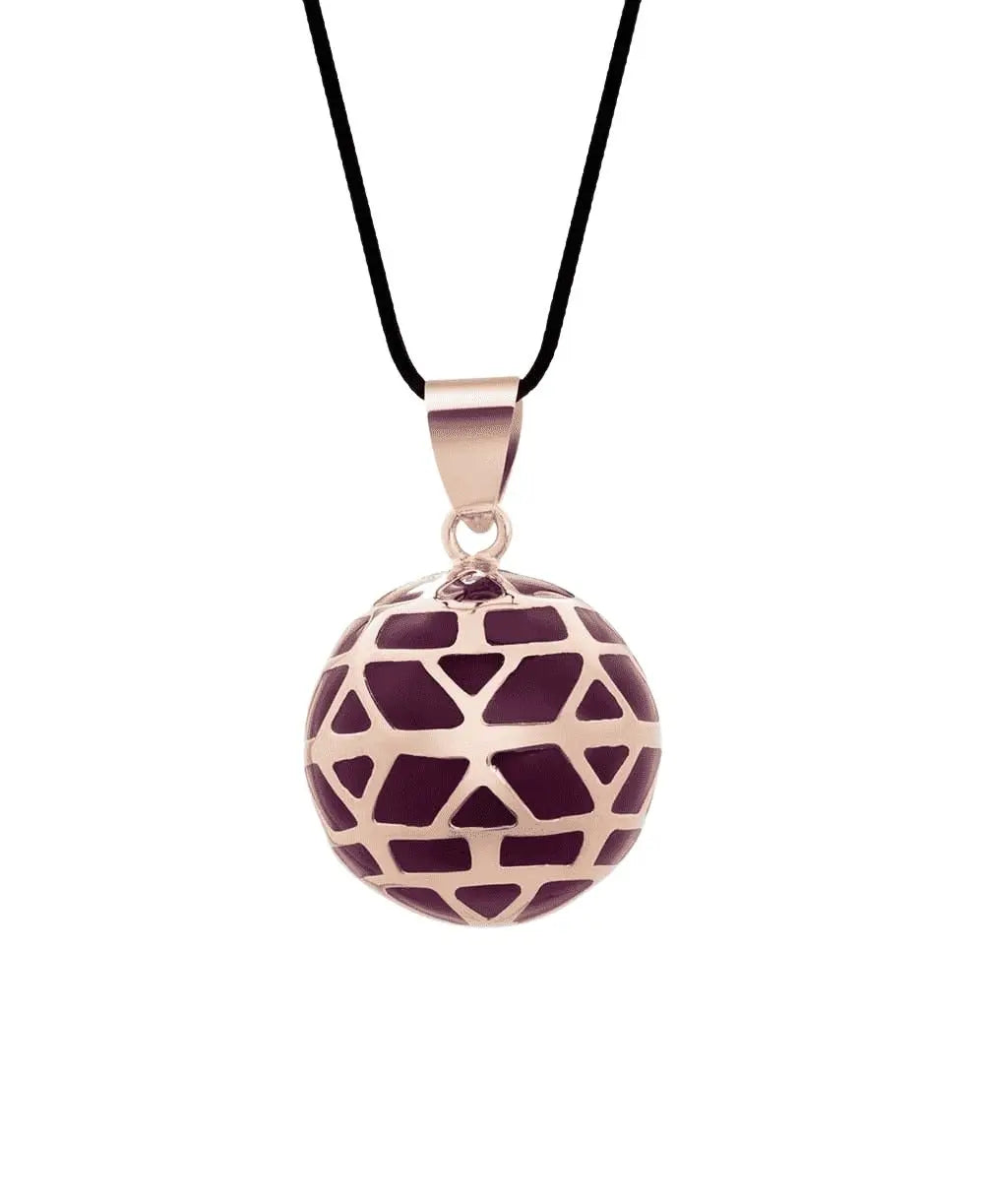 Schwangerschaftsbola Burgund Emaille Roségold Gold