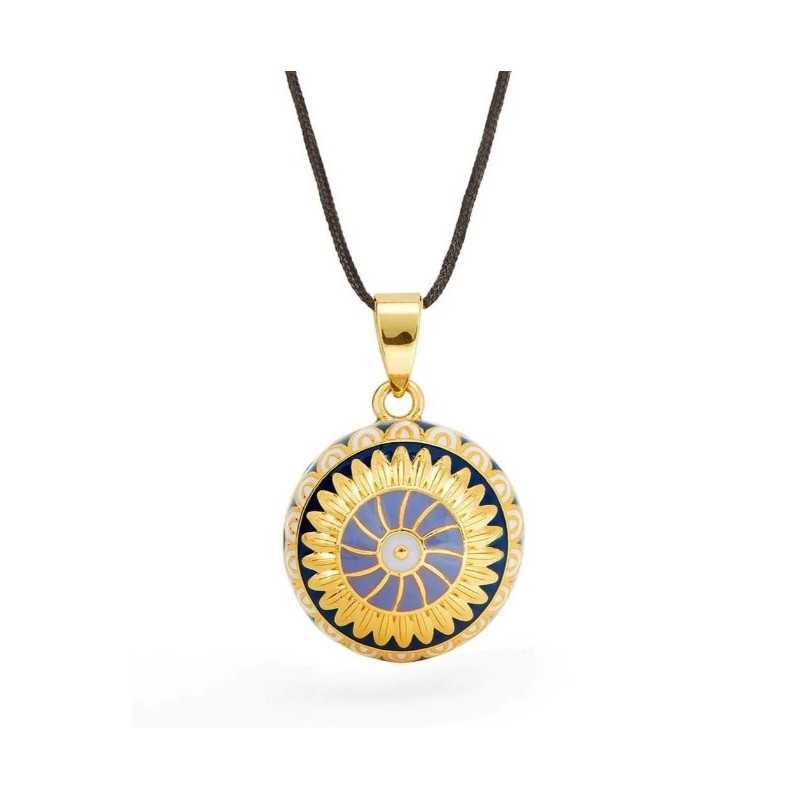 Schwangerschaftsbola - Helios - Mehrfarbige Emaille - Gold 18 Karat Gold