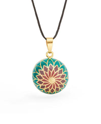 Schwangerschaftsbola - Magnolie - Mehrfarbige Emaille - Gold 18 Karat Gold