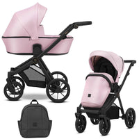 Poussette Duo Brav - Baby Rose Eco Cuir - Mode Bébé Claye