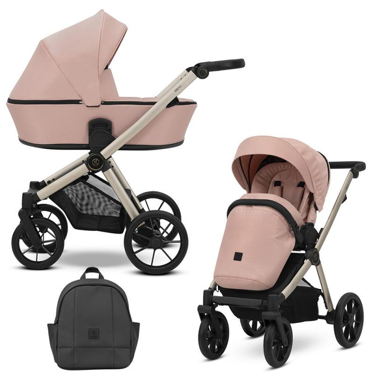 Poussette Duo Brav - Rose - Mode Bébé Claye