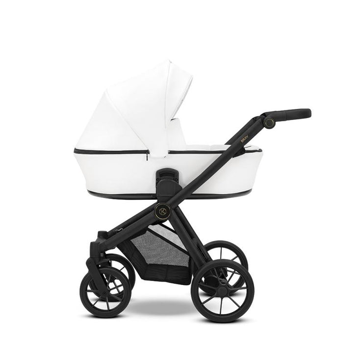 Poussette Duo Brav - Blanc Eco Cuir - Mode Bébé Claye