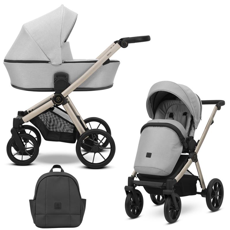Poussette Duo Brav - Gris - Mode Bébé Claye