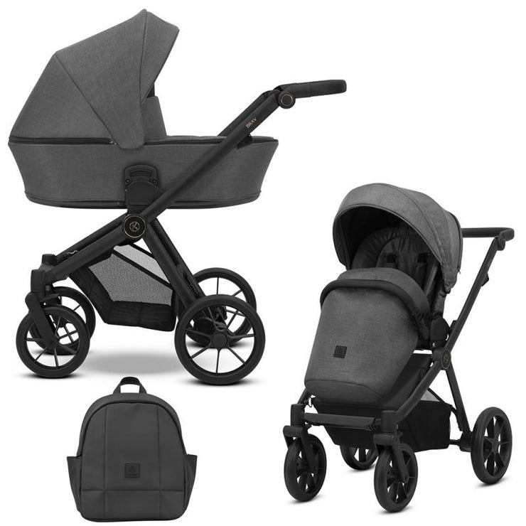 Poussette Duo Brav - Graphite - Mode Bébé Claye