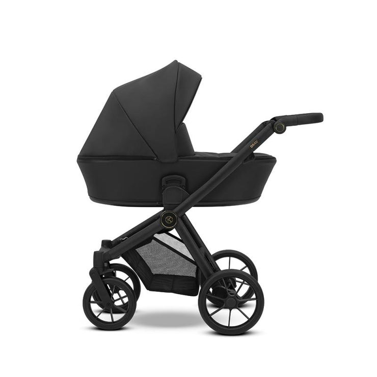 Poussette Duo Brav - Noir Eco Cuir - Mode Bébé Claye