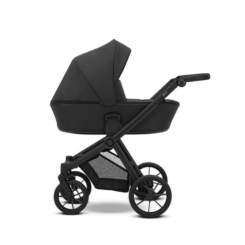Poussette Duo Brav - Noir Eco Cuir - Mode Bébé Claye