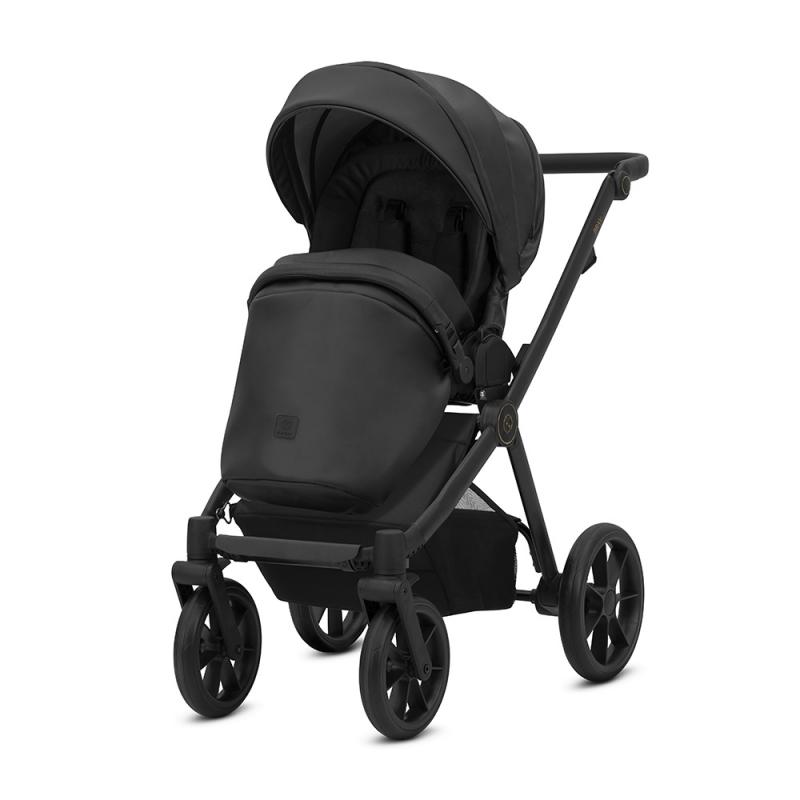Poussette Duo Brav - Noir Eco Cuir - Mode Bébé Claye