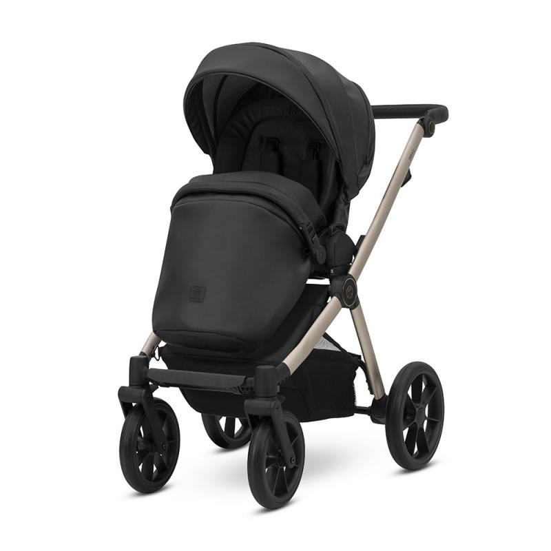 Poussette Duo Brav - Noir Eco Cuir - Mode Bébé Claye