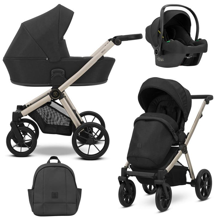 Poussette Trio Brav + Nacelle + Cosmo i-Size - Noir - Mode Bébé Claye