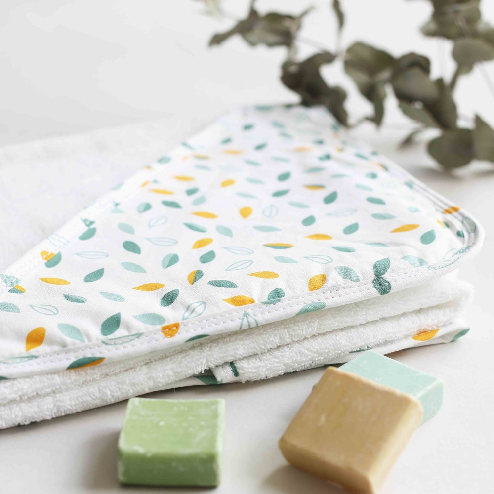 Baby bath cape - Leaves