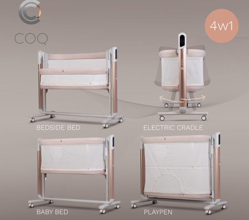 Berceau Électrique 4-en-1 Coq Cashmere - Mode Bébé Claye