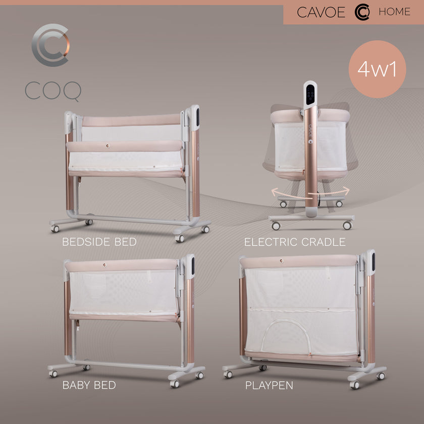 Berceau Électrique 4-en-1 Coq Cashmere - Mode Bébé Claye