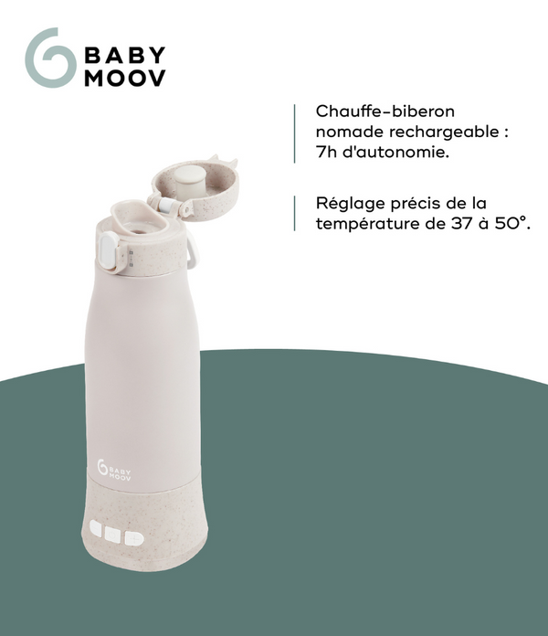 Moov &amp; Feed rechargeable portable bottle warmer