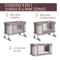BERCEAU CODODO CHICCO NEXT2ME FOREVER - Almond - Mode Bébé Claye