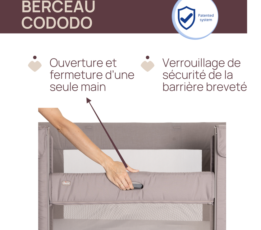 BERCEAU CODODO CHICCO NEXT2ME FOREVER - Almond - Mode Bébé Claye