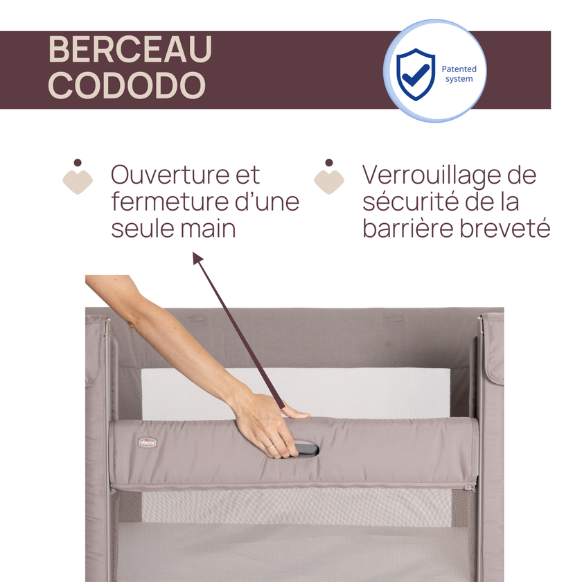 BERCEAU CODODO CHICCO NEXT2ME FOREVER - Almond - Mode Bébé Claye