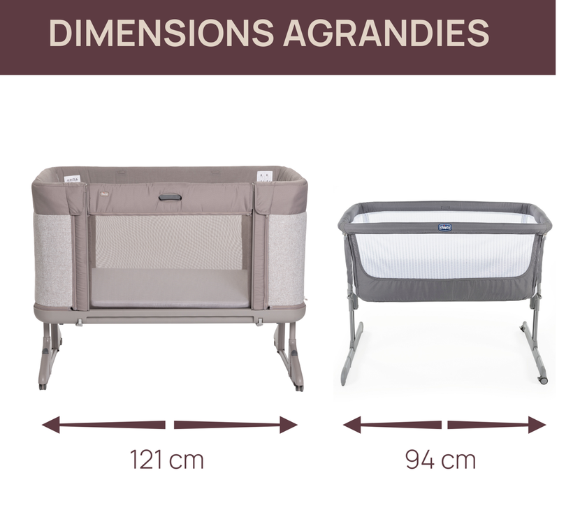 BERCEAU CODODO CHICCO NEXT2ME FOREVER - Almond - Mode Bébé Claye