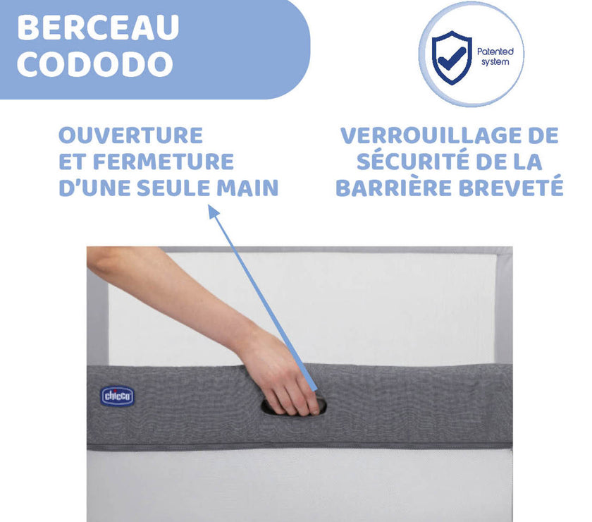 BERCEAU CODODO CHICCO NEXT2ME FOREVER - ASH GREY - Mode Bébé Claye