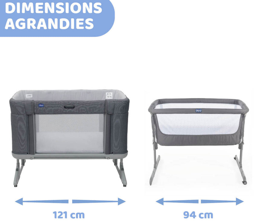 BERCEAU CODODO CHICCO NEXT2ME FOREVER - ASH GREY - Mode Bébé Claye
