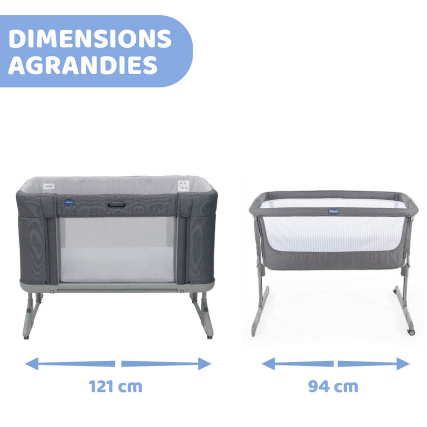 BERCEAU CODODO CHICCO NEXT2ME FOREVER - MOONGREY - Mode Bébé Claye