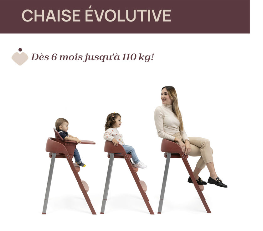 CHAISE HAUTE CRESCENDO UP COLORADO RED RE_LUX - Mode Bébé Claye